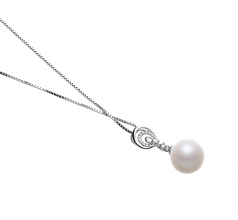 10-11mm di Perle Acqua Dolce Pendente en Meredith Bianco
