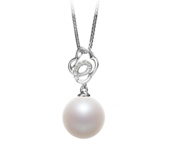 10-11mm di Perle Acqua Dolce Pendente en Yael Bianco