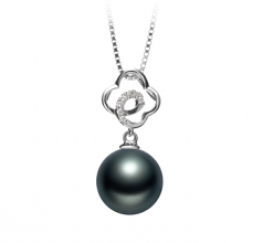 10-11mm Di Tahiti Pendente en Yael Nero