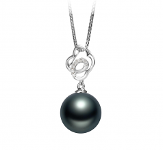 10-11mm Di Tahiti Pendente en Yael Nero