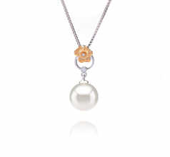 9-10mm di Perle Acqua Dolce Pendente en Pamela Bianco