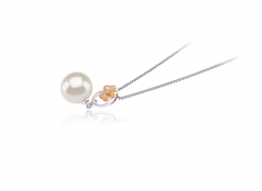 9-10mm di Perle Acqua Dolce Pendente en Pamela Bianco