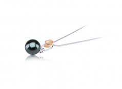 9-10mm Di Tahiti Pendente en Pamela Nero