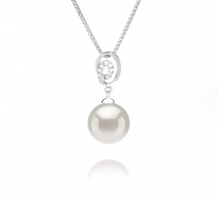 9-10mm di Perle Acqua Dolce Pendente en Kimberly Bianco