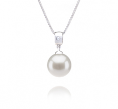 9-10mm di Perle Acqua Dolce Pendente en Nicole Bianco