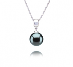9-10mm Di Tahiti Pendente en Nicole Nero