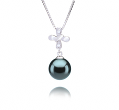 9-10mm Di Tahiti Pendente en Taylor Nero