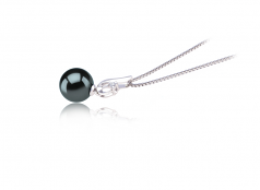 9-10mm Di Tahiti Pendente en Courtney Nero