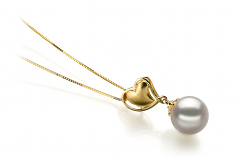 8-9mm Akoya Giapponese Pendente en Cora Bianco