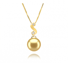 10-11mm Dei Mari del Sud Pendente en Gisela Oro