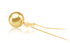 10-11mm Dei Mari del Sud Pendente en Gisela Oro