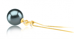 10-11mm Di Tahiti Pendente en Gisela Nero