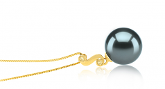 10-11mm Di Tahiti Pendente en Gisela Nero