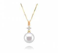 10-11mm Dei Mari del Sud Pendente en Hilda Bianco