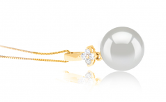 10-11mm Dei Mari del Sud Pendente en Hilda Bianco