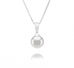 8-9mm Akoya Giapponese Pendente en Mosina Bianco
