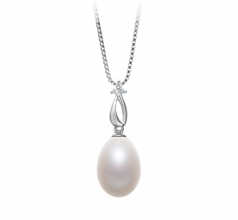 10-11mm di Perle Acqua Dolce Pendente en UTINA Bianco