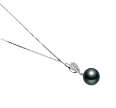 10-11mm Di Tahiti Pendente en Regina Nero