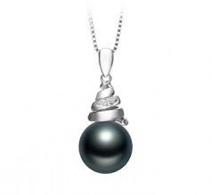 10-11mm Di Tahiti Pendente en Romola Nero