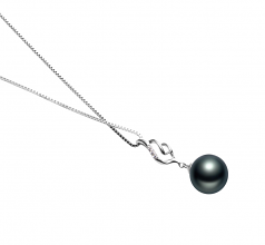 10-11mm Di Tahiti Pendente en Loretta Nero