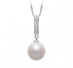 10-11mm di Perle Acqua Dolce Pendente en Talitha Bianco