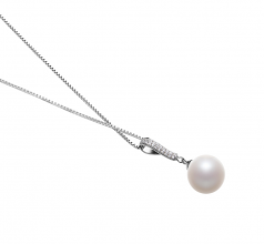 10-11mm di Perle Acqua Dolce Pendente en Talitha Bianco