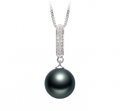 10-11mm Di Tahiti Pendente en Talitha Nero