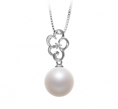 10-11mm di Perle Acqua Dolce Pendente en Hilary Bianco