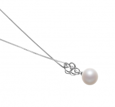 10-11mm di Perle Acqua Dolce Pendente en Hilary Bianco