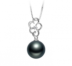 10-11mm Di Tahiti Pendente en Hilary Nero