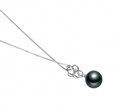 10-11mm Di Tahiti Pendente en Hilary Nero