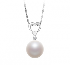 10-11mm di Perle Acqua Dolce Pendente en Gabrielle Bianco