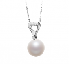 10-11mm di Perle Acqua Dolce Pendente en Gabrielle Bianco