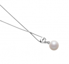 10-11mm di Perle Acqua Dolce Pendente en Gabrielle Bianco