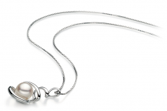 8-9mm Akoya Giapponese Pendente en Eldova Bianco