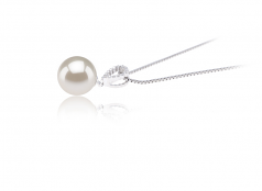 9-10mm di Perle Acqua Dolce Pendente en Karen Bianco