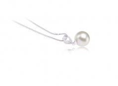 9-10mm di Perle Acqua Dolce Pendente en Karen Bianco