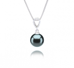 9-10mm Di Tahiti Pendente en Karen Nero