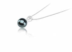 9-10mm Di Tahiti Pendente en Karen Nero