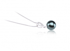 9-10mm Di Tahiti Pendente en Karen Nero