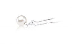 9-10mm di Perle Acqua Dolce Pendente en Vondra Bianco