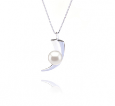 8-9mm di Perle Acqua Dolce Pendente en Larina Bianco