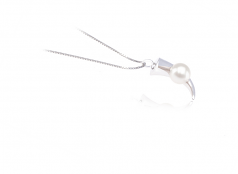 8-9mm di Perle Acqua Dolce Pendente en Larina Bianco