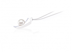 8-9mm di Perle Acqua Dolce Pendente en Larina Bianco