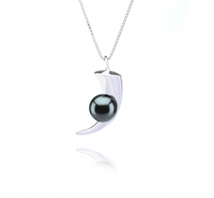 9-10mm Di Tahiti Pendente en Larina Nero