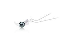 9-10mm Di Tahiti Pendente en Larina Nero