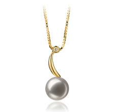 8-9mm Akoya Giapponese Pendente en Sora Bianco