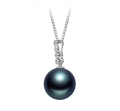 10-11mm Di Tahiti Pendente en Ross Nero