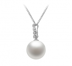 10-11mm di Perle Acqua Dolce Pendente en Ross Bianco