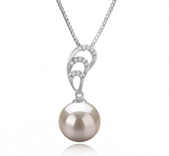 10-11mm di Perle Acqua Dolce Pendente en Camille Bianco